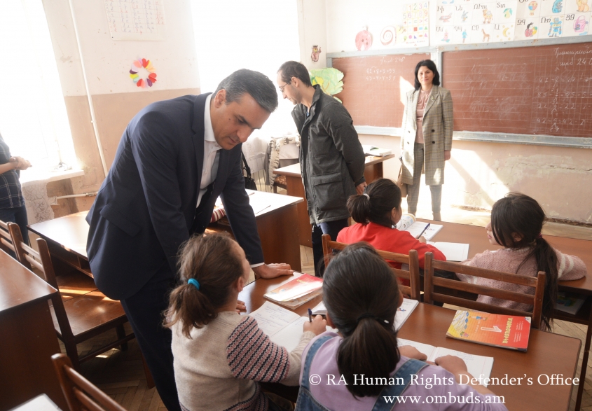As a result of the Defender’s visit, six children were transferred from a special school to an inclusive one: a follow up visit was conducted to the Yerevan Special School N2